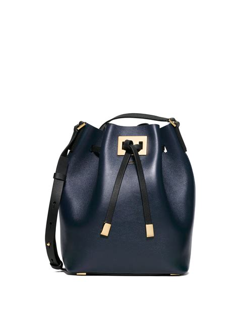 michael kors miranda bucket bag blue|Michael Kors Miranda Leather Bucket Bag .